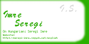 imre seregi business card